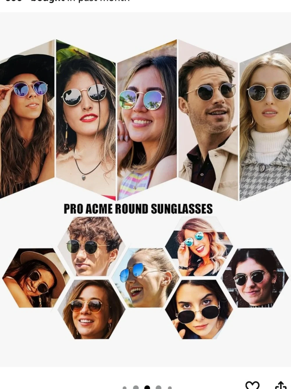 Pro Acme Small Round Metal Polarized Sunglasses for Women